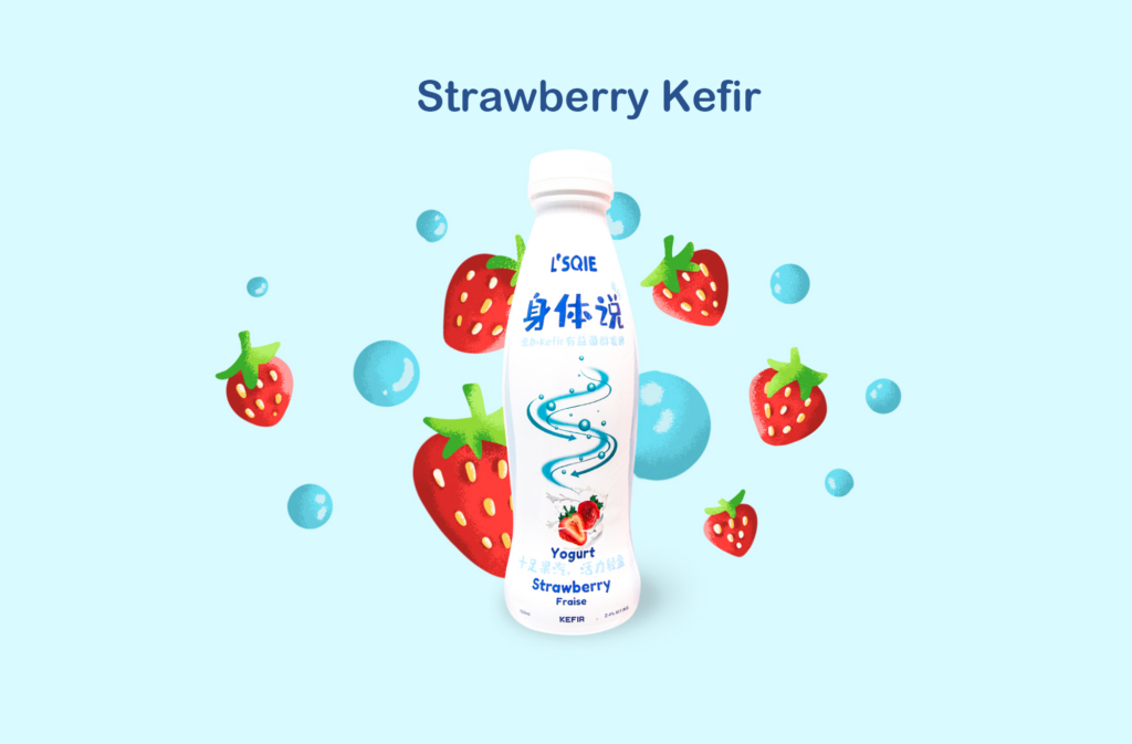 strawberry kefir